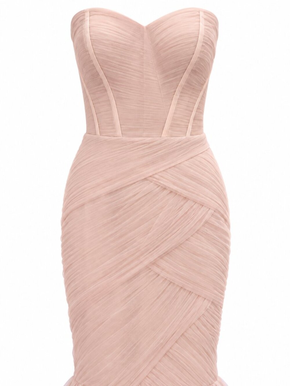 Monique Lhuillier Blush Pink Formal Bridesmaid Dress Size 10 NWT - Picture 4 of 7
